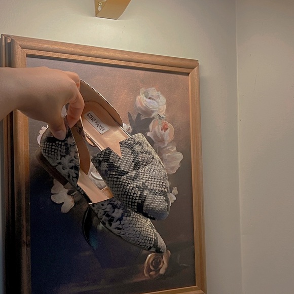 Steve Madden Snake-print Leather Flats - Picture 4 of 6